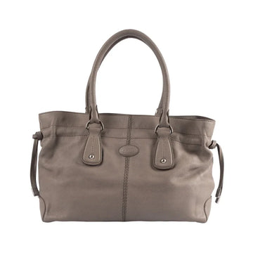 Tod's Grey Leather Restyling D Media Tote Bag