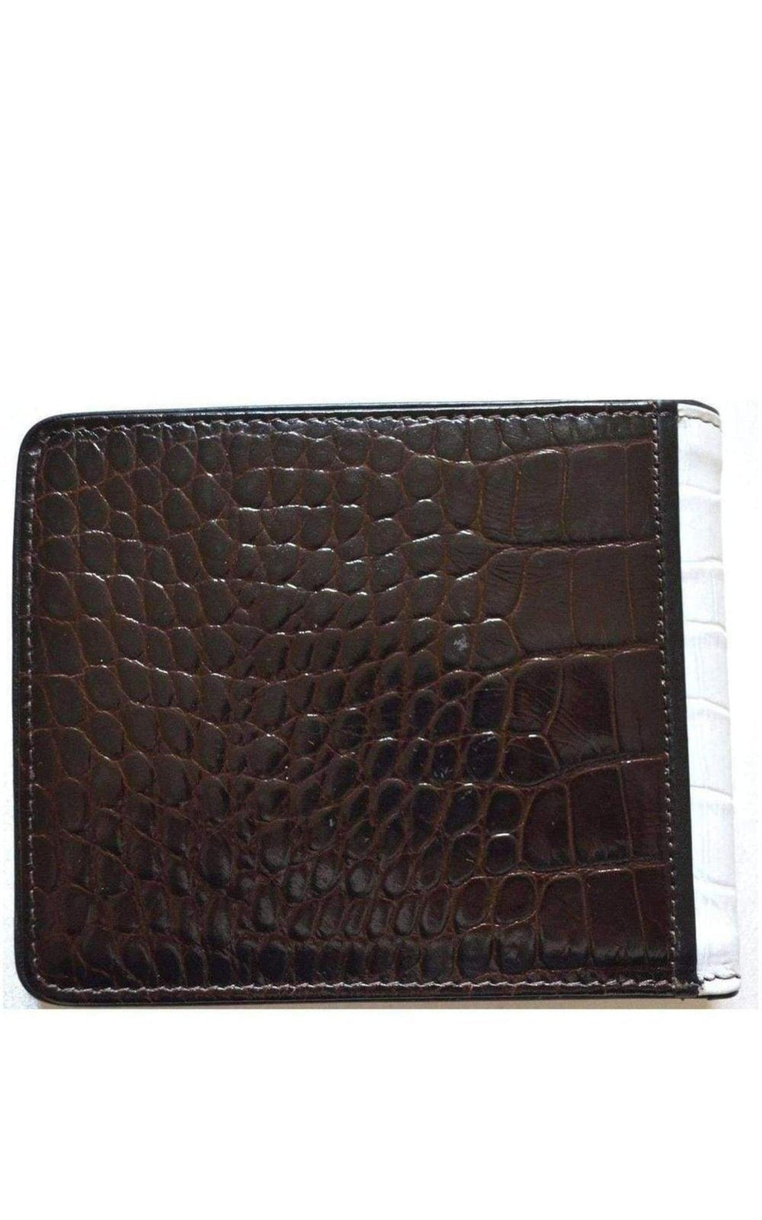 Two Tone Crock Print Leather Wallet