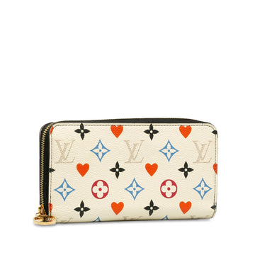 White Louis Vuitton Monogram Game On Zippy Wallet