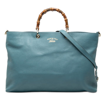 Bamboo Shopper Tote Leather Large
