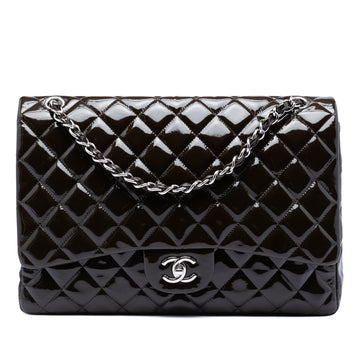 Classic Single Flap Bag Quilted Patent Maxi