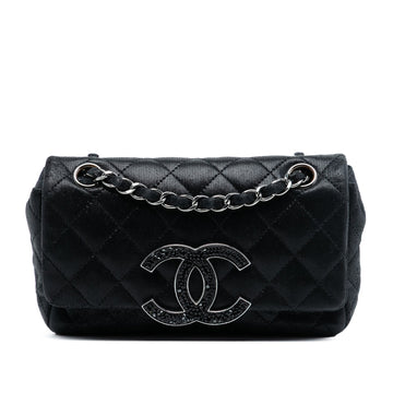 Crystal CC Chain Flap Bag Quilted Iridescent Goatskin Mini