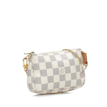 Louis Vuitton Pochette Accessoires Mini Damier Azur Leather/canvas