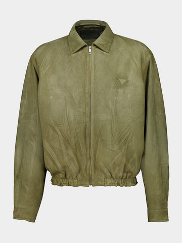 Salvia Green Leather Jacket