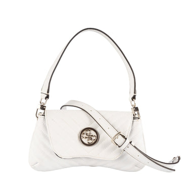 Guess White Quilted Shoulder Bag