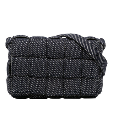 Cassette Crossbody Bag Padded Maxi Intrecciato Denim