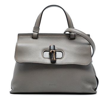 Bamboo Daily Top Handle Bag Leather Small