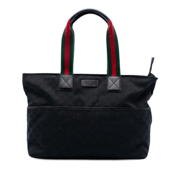 Diaper Web Strap Tote GG Canvas Large