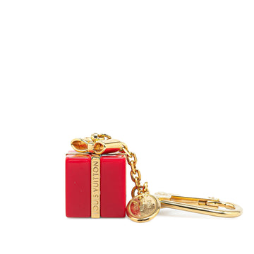 Gold Louis Vuitton Gift Box Charm Key Ring
