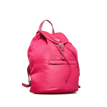 Prada Tessuto Backpack Pink Nylon Leather/canvas
