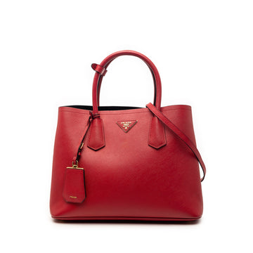 Cuir Double Tote Saffiano Leather Medium
