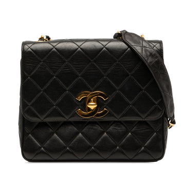 Vintage Square CC Flap Bag Quilted Lambskin Medium