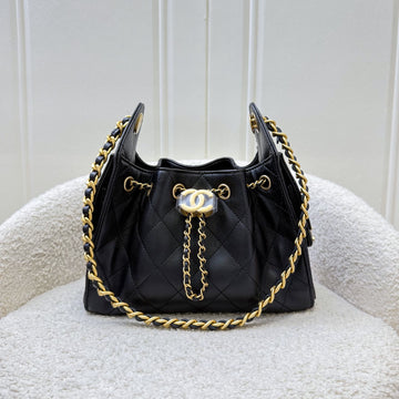 [BN - Local Set - Nov 2025] Chanel 25 Mini Hobo Bag in Black Caviar and AGHW (Model: AS5631)