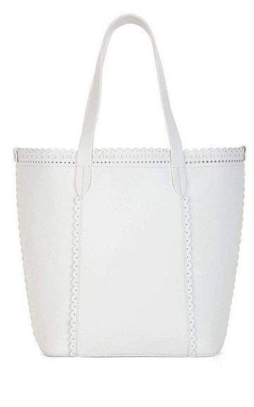 White Leather Tote Bag