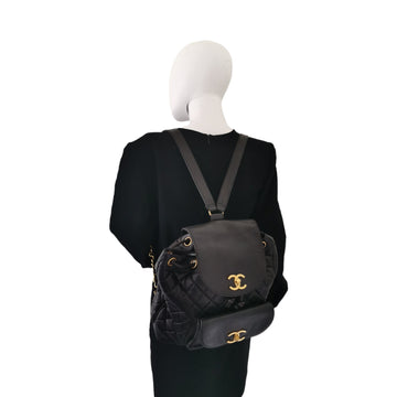Chanel Duma Backpack Black Leather Gold