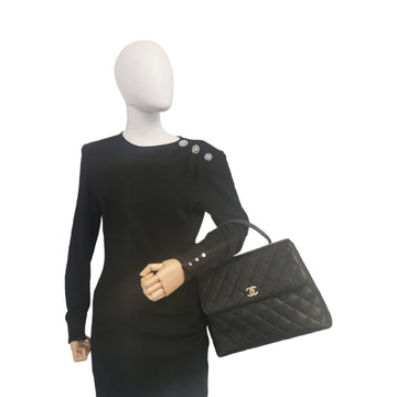 Chanel Kelly Bag Black Leather gold