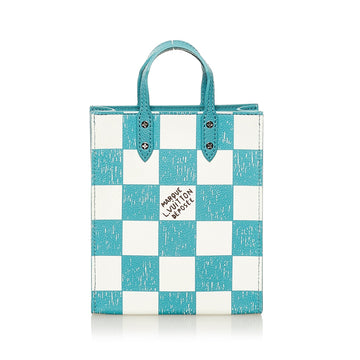 Louis Vuitton Sac Plat XS Blue Checkerboard Damier Leather