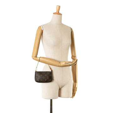 Brown Louis Vuitton Monogram Mini Pochette Accessoires Handbag