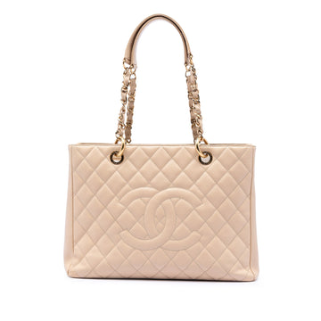 Grand Shopping Tote Quilted Caviar
