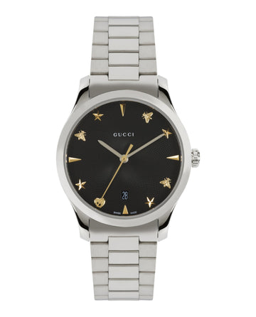 Gucci Mens  Stainless Steel 38mm Bracelet Fashion Watch