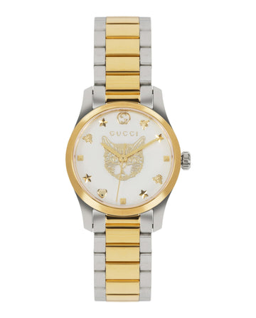 Gucci Womens  Two Tone 27mm Bracelet Fashion Watch
