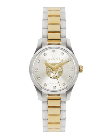 Gucci Womens  Two Tone 27mm Bracelet Fashion Watch