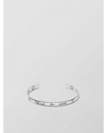 Gucci Blind for Love Cuff Bracelet Women Silver Jewelry