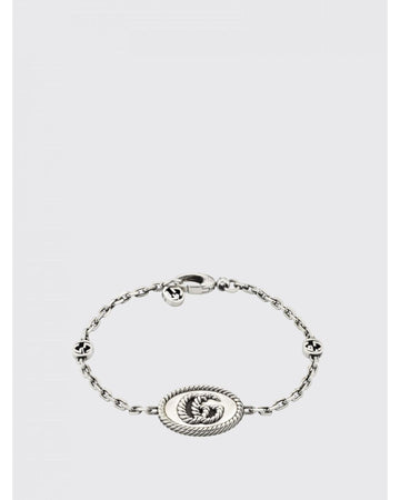 Gucci Interlocking G Silver Chain Bracelet Women Jewelry