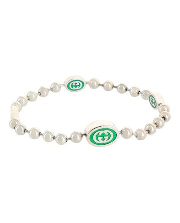 Gucci Womens Interlocking G Boule Chain Bracelet