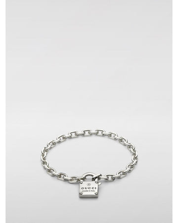 Gucci Padlock Charm Chain Bracelet Women Silver Jewelry