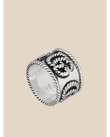 Gucci Rope Ring Silver Women Jewelry