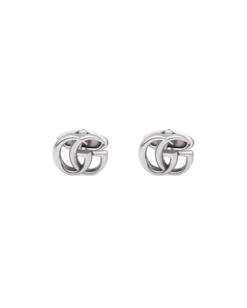 Gucci GG Cufflinks Interlocking G Logo Women Silver Jewelry