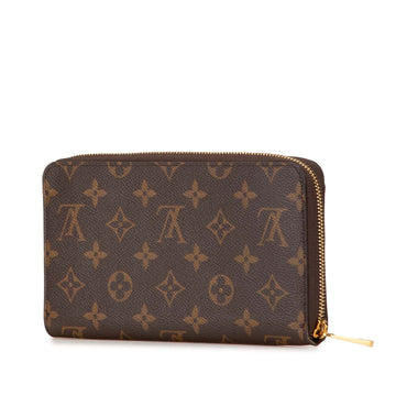 Brown Louis Vuitton Monogram Zippy Organizer Wallet