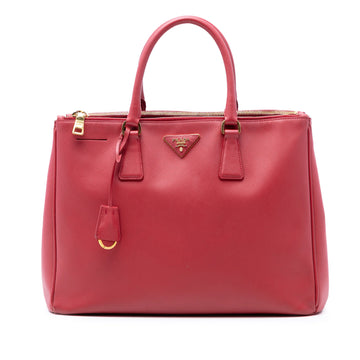 Double Zip Lux Tote Saffiano Leather Large