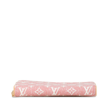 Pink Louis Vuitton Monogram Denim Jacquard Zippy Wallet