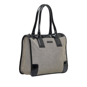 Gucci Handbag Grey Leather/canvas