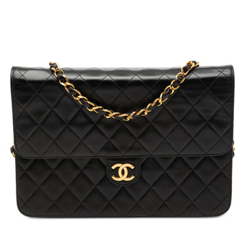 Vintage Clutch with Chain Quilted Leather Medium