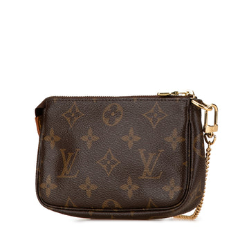 Brown Louis Vuitton Monogram Mini Pochette Accessoires Handbag