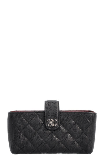 CHANEL Small Caviar Zip Pochette Black