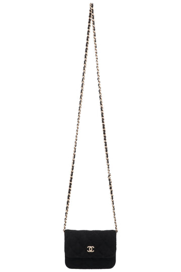 CHANEL Micro Flap Bag Black