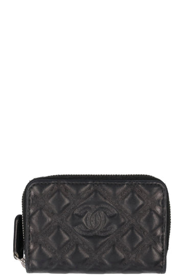 CHANEL Zippy Card Wallet Black