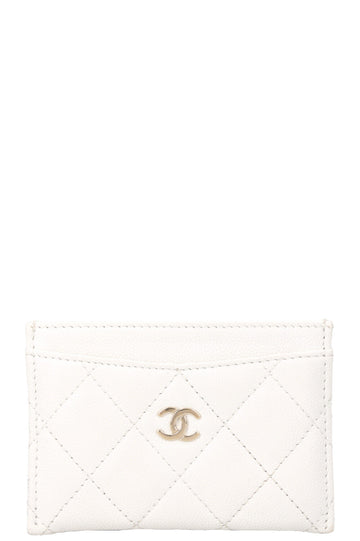 CHANEL Classic Card Holder Caviar White
