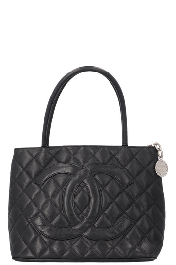 CHANEL Medaillon CC Top Handle Bag Black