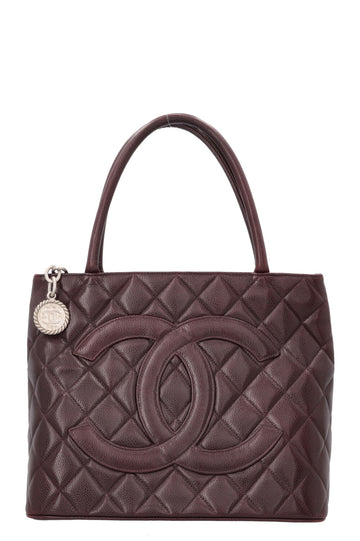 CHANEL Medallion Tote Bag Bordeaux