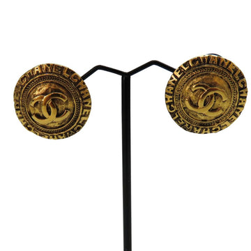 Chanel Gold-Plated Coco Mark Vintage Earrings