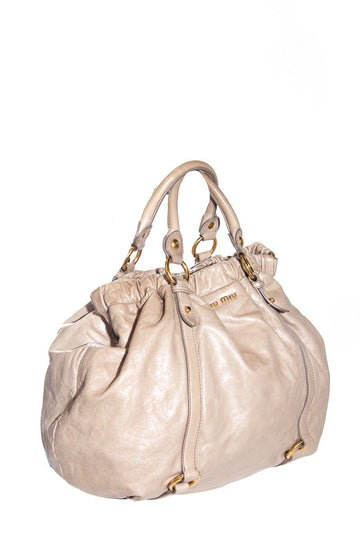 Miu Miu Taupe Handle Bag
