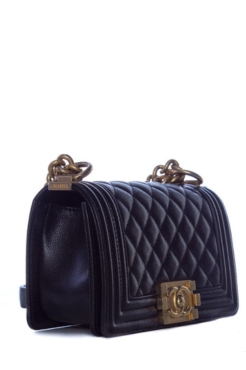 Chanel Black Small Boy Bag GHW Handbag