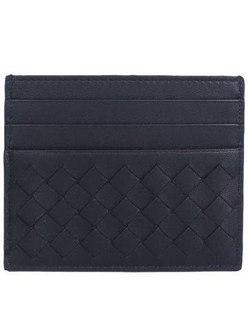 Luxury Bottega Veneta Men's Intrecciato Card Wallet Black