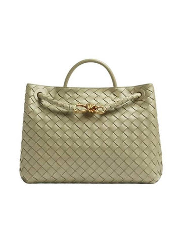 Luxury Bottega Veneta Andiamo Medium Tote Bag Travertine