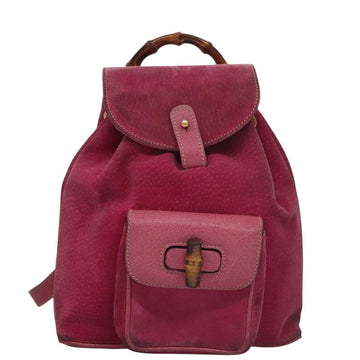 Gucci Bamboo  Suede Backpack Bag ()